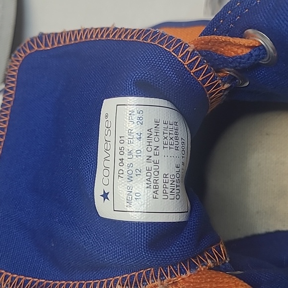 Orange and Blue Flip Down Converse - Picture 8 of 9